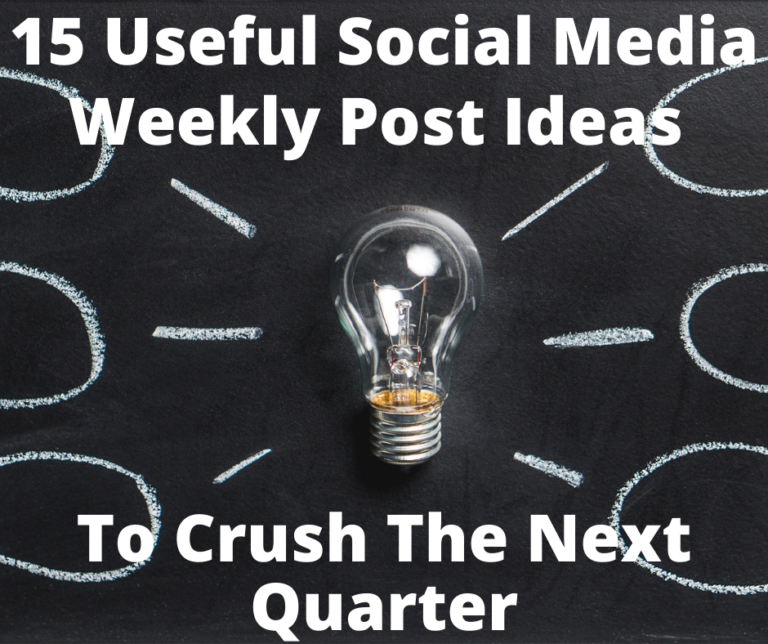 Social Media Post Ideas Weekly